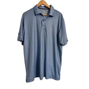Callaway Opti Dri Size Large Men’s Golf Polo NWOT Blue Print Stretchy Short Slee